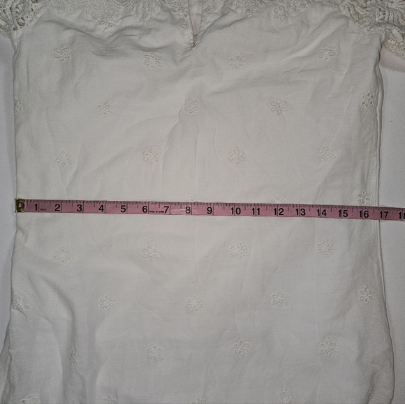 Sundance Imperial Ivory Eyelet Shift Dress Size Small 100% Cotton Lined READ - Picture 15 of 16